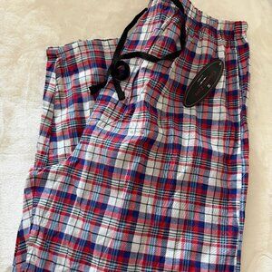 Comfort Zone Men’s Plaid Pajama Lounge Pants – Red/Blue/White - Size XL